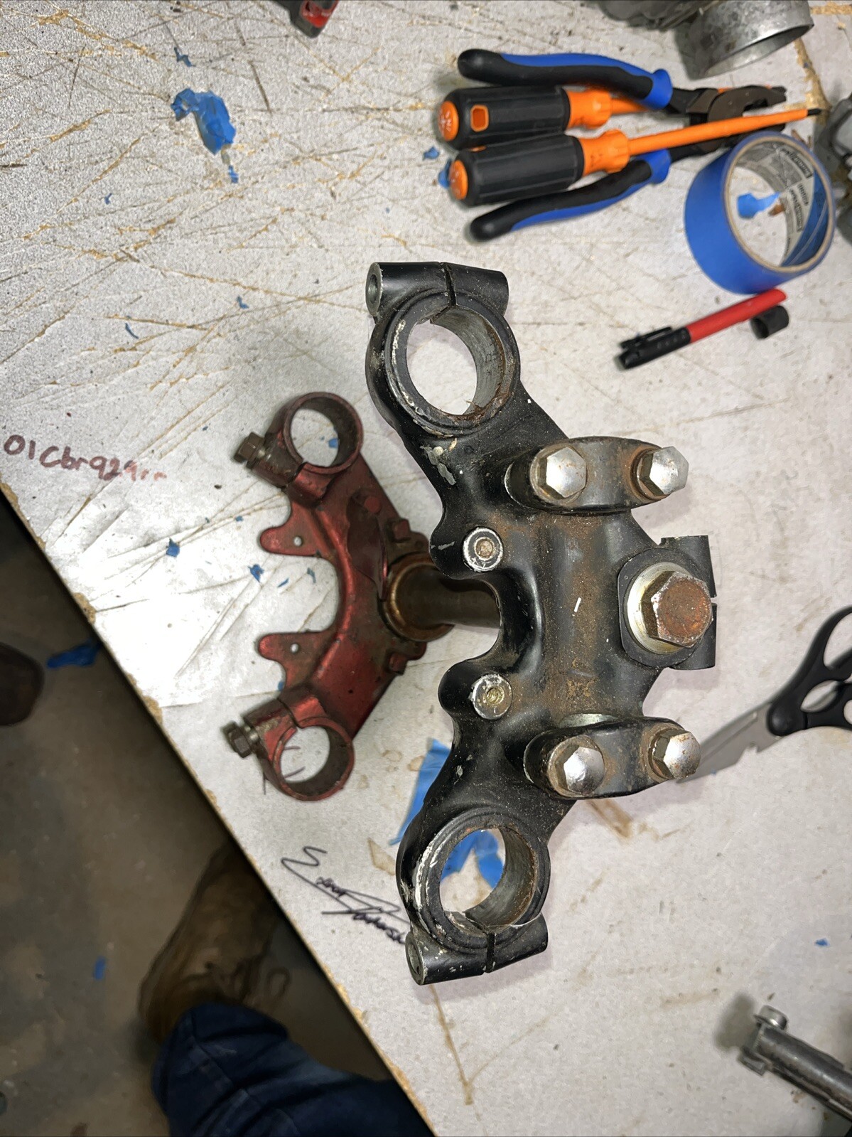 1974-76 Yamaha DT250 DT400 RT360 Triple Tree Assembly #7501