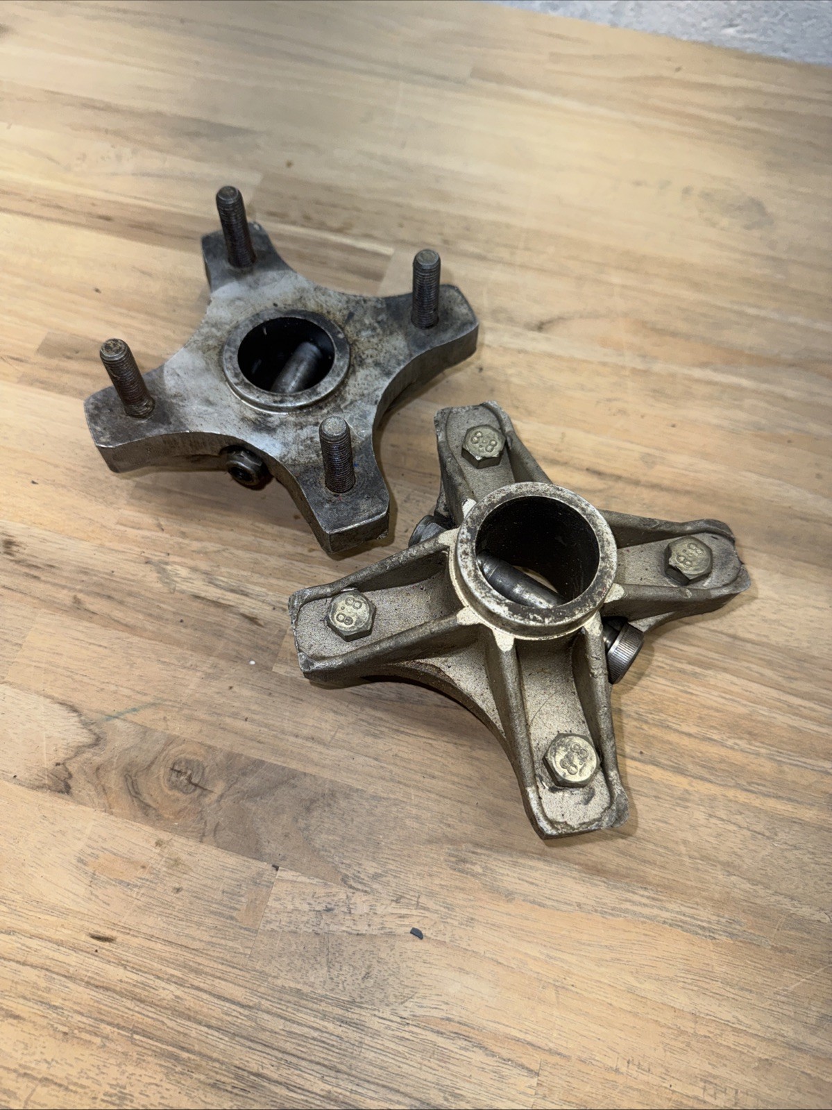 Unknown Vintage ATV Motorcycle Hub Carriers Spindles Pair Maybe Honda