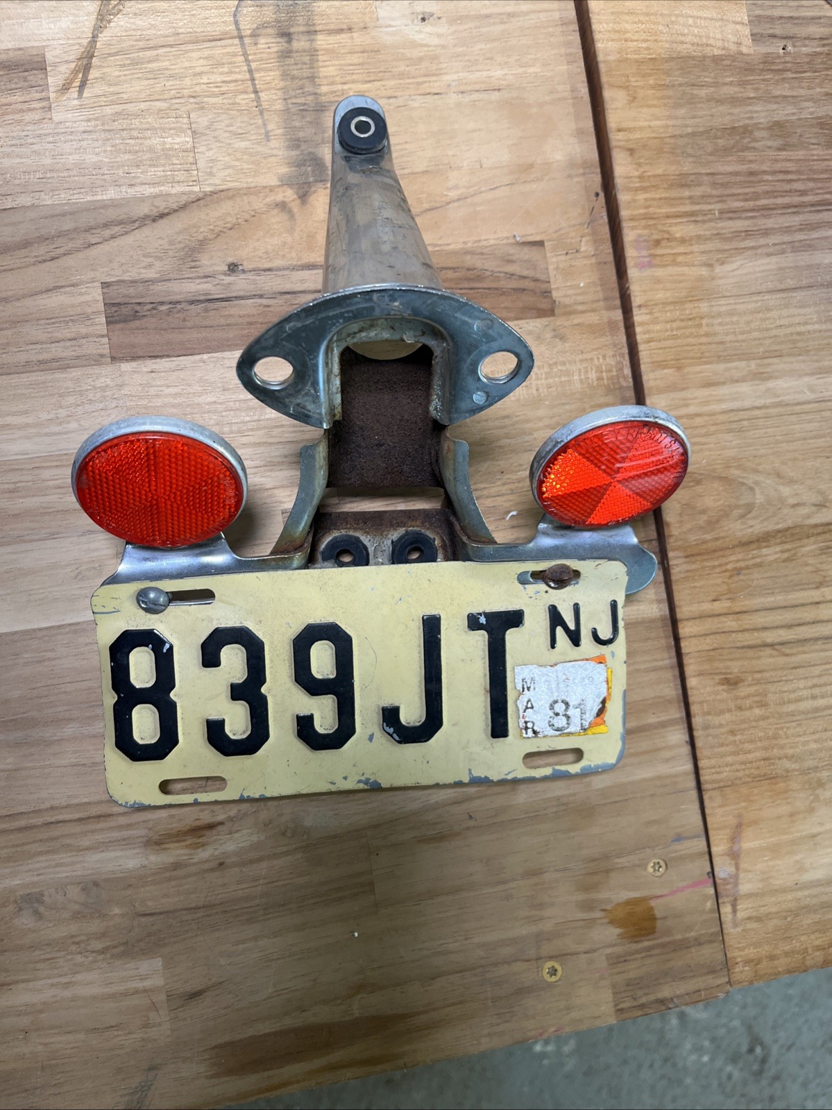 1976 Yamaha RD400 License Plate Taillight Mount Mounting Bracket 1A0-84751-60-33