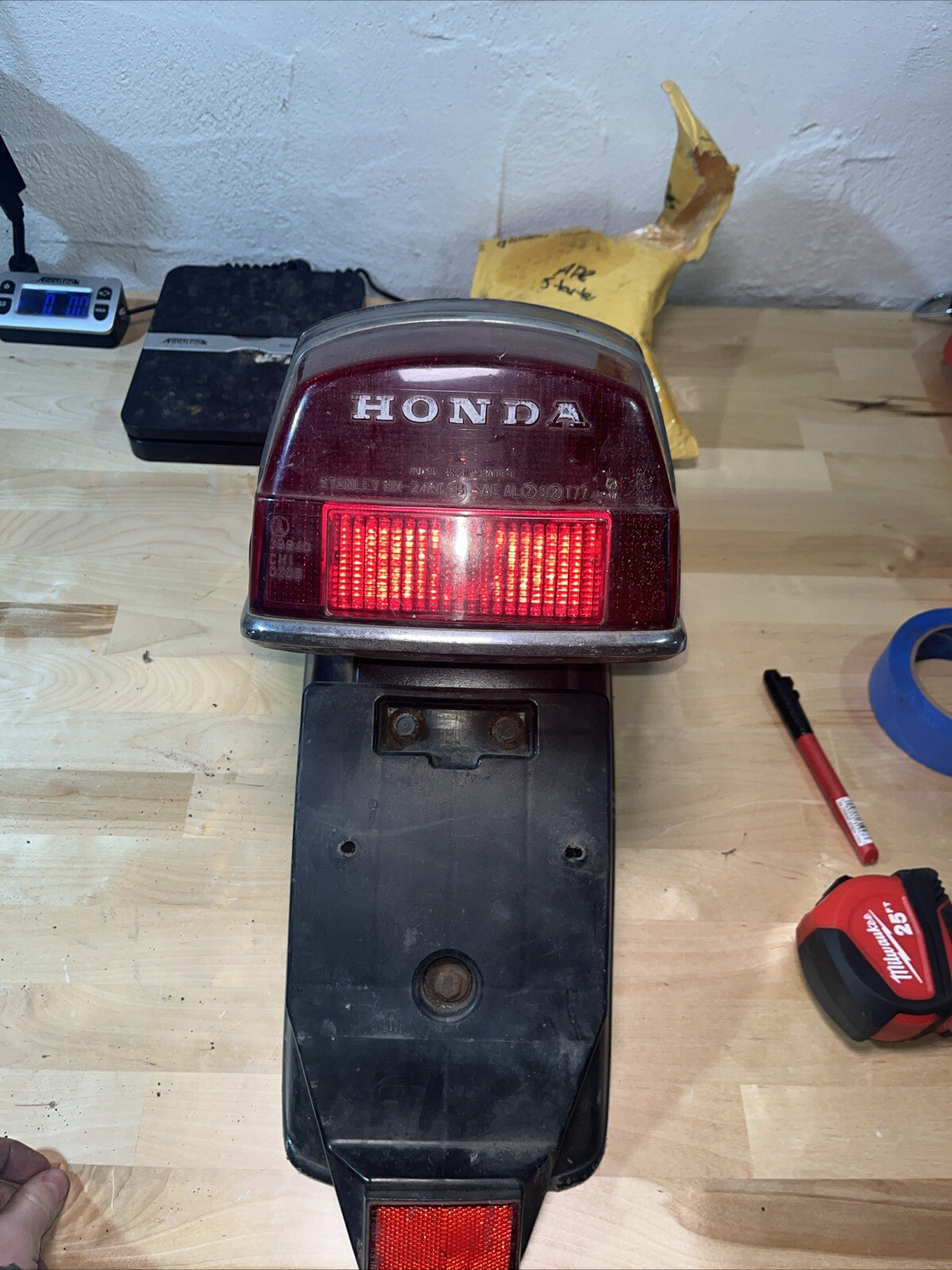 HONDA CX 500 REAR  TAIL LIGHT REAR FENDER MUDGUARD