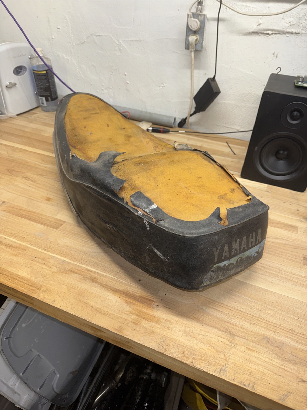 Vintage Yamaha Motorcycle Seat Pan Foam Core XS Style 1970s 1980s Unknown