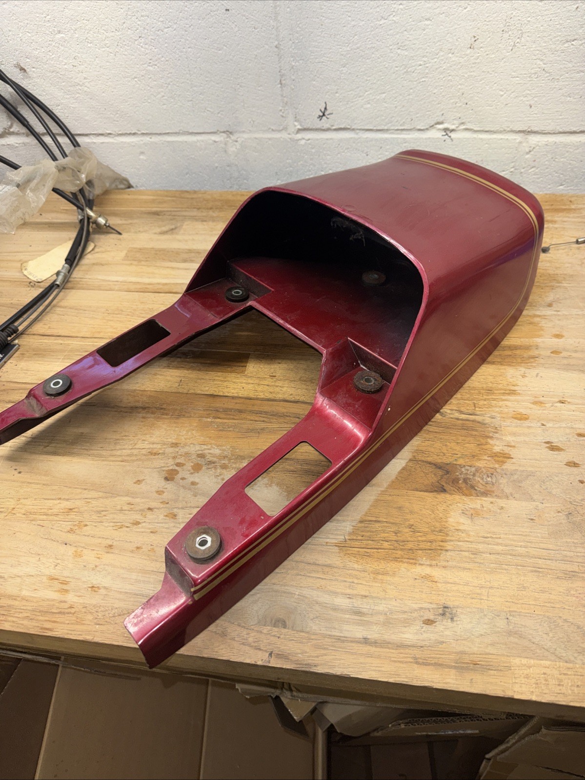 76-79  kawasaki kz-750 twin rear fender tail piece, oem, 53043-010-4F