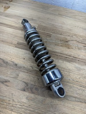 Vintage Motorcycle Rear Shock Chrome 12" Eye to Eye Preload Adj 32mm Bottom